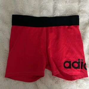 Adidas Neon Coral Spandex Shorts